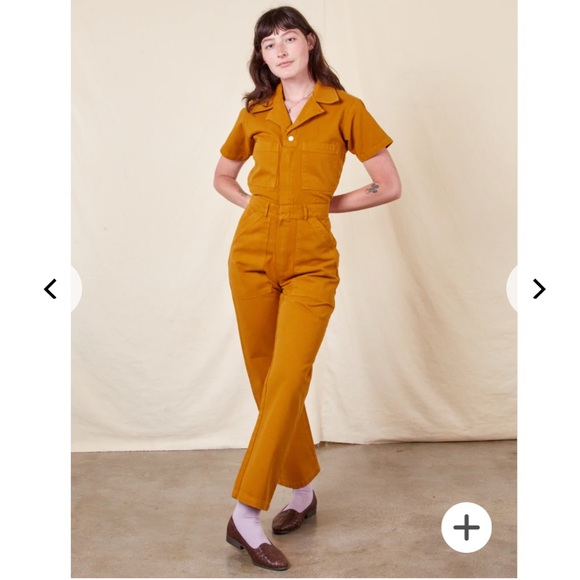 Big Bud Press Pants & Jumpsuits Big Bud Press Short Sleeve Jumpsuit In Spicy Mustard Poshmark